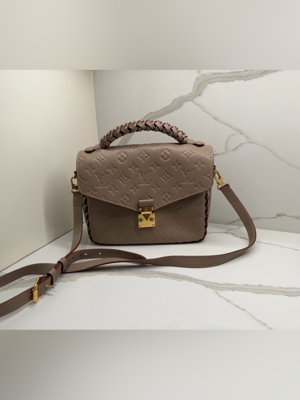 Louis Vuitton Empreinte Braided Pochette Métis - Vison - MM - Gorgeous! - Picture 2 of 12